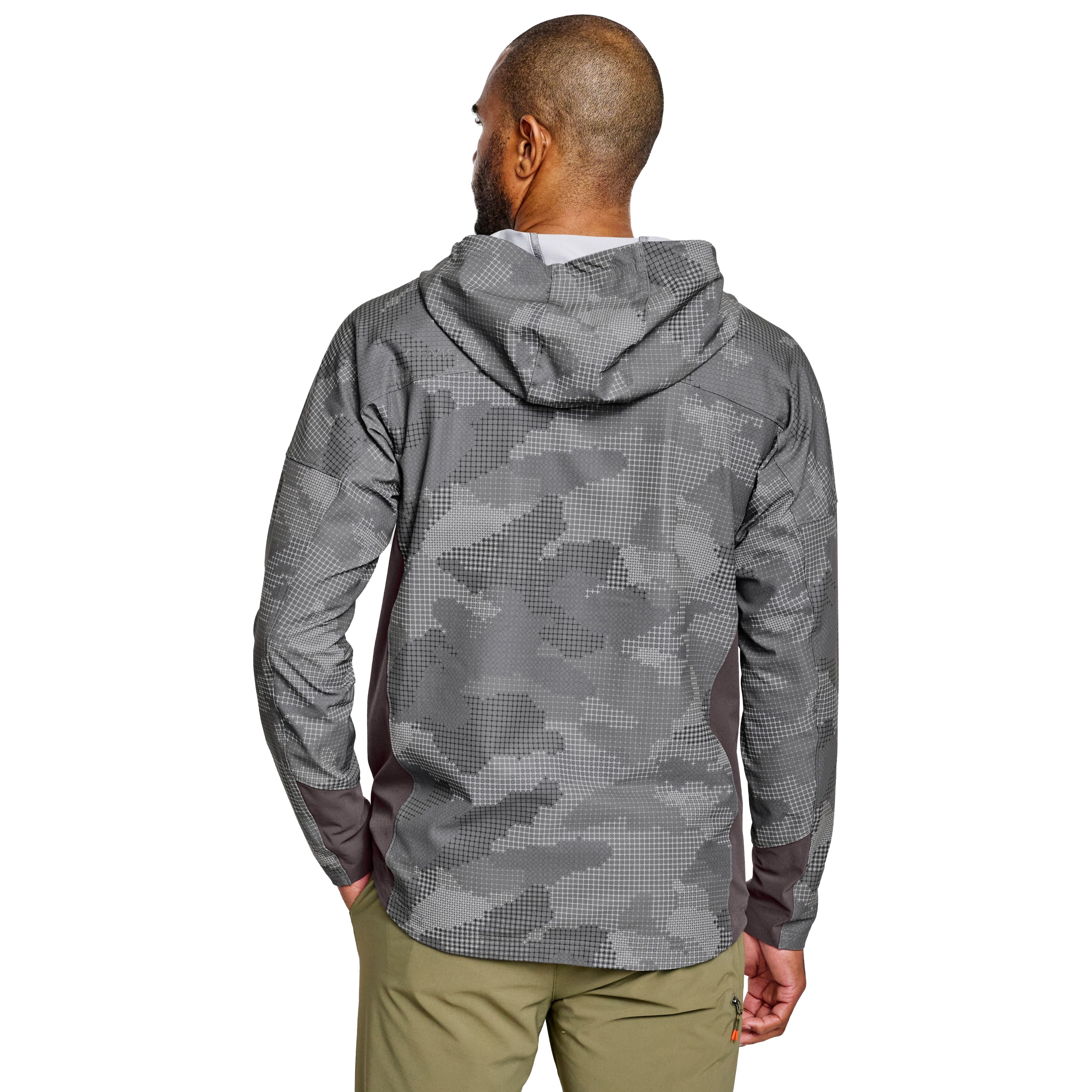Orvis Men's Pro LT Softshell Hoodie Steel Camo Image 04